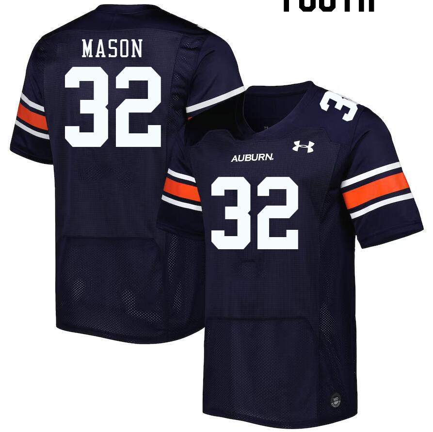 Youth #32 Trent Mason Auburn Tigers College Football Jerseys Stitched-Navy